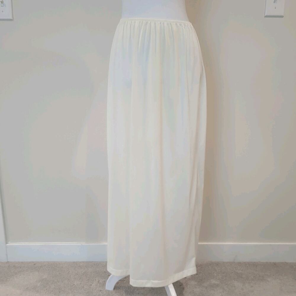 Vintage Large Sears Cream The Doesn't Slip Maxi Lace Half Slip Petticoat